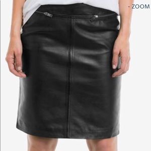 Real leather skirt